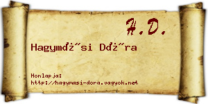 Hagymási Dóra névjegykártya