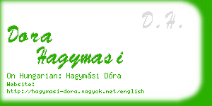 dora hagymasi business card